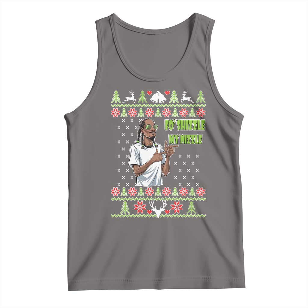 Funny Rapper Meme Christmas Tank Top Fo Shizzle My Nizzle TS02 Deep Heather Print Your Wear