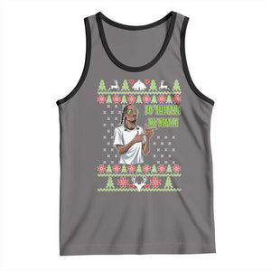 Funny Rapper Meme Christmas Tank Top Fo Shizzle My Nizzle TS02 Deep Heather Black Print Your Wear