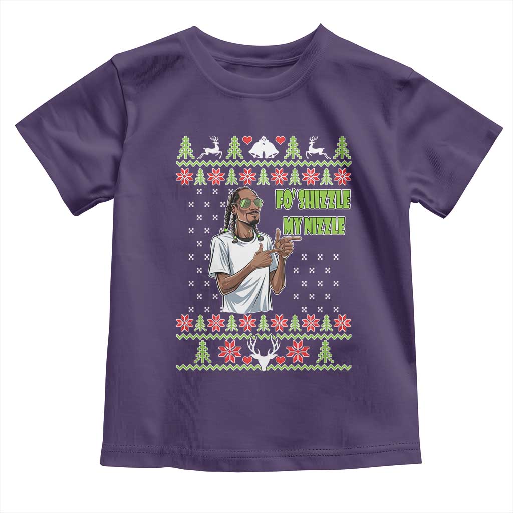 Funny Rapper Meme Christmas Toddler T Shirt Fo Shizzle My Nizzle TS02 Purple Print Your Wear