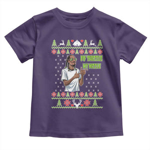 Funny Rapper Meme Christmas Toddler T Shirt Fo Shizzle My Nizzle TS02 Purple Print Your Wear