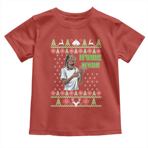 Funny Rapper Meme Christmas Toddler T Shirt Fo Shizzle My Nizzle TS02 Red Print Your Wear