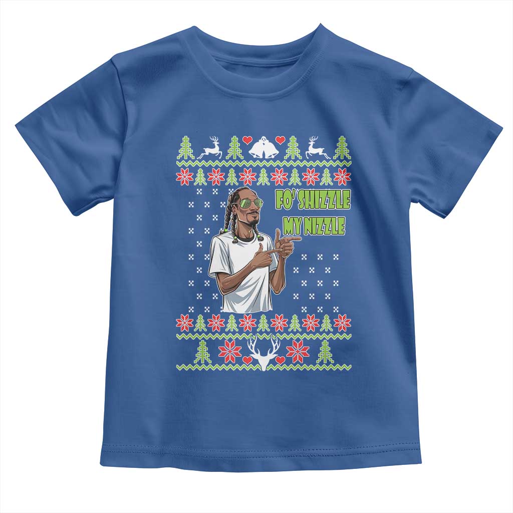 Funny Rapper Meme Christmas Toddler T Shirt Fo Shizzle My Nizzle TS02 Royal Blue Print Your Wear