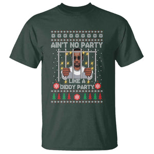 Funny Christmas Sarcastic Diddy T Shirt Aint No Party Like A Diddy Party TS02 Dark Forest Green Print Your Wear