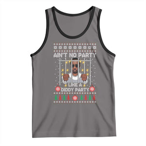 Funny Christmas Sarcastic Diddy Tank Top Aint No Party Like A Diddy Party TS02 Deep Heather Black Print Your Wear