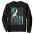 Cervical Cancer Awareness Sweatshirt Teal And White Ribbon American Flag Support TS02 Black Print Your Wear
