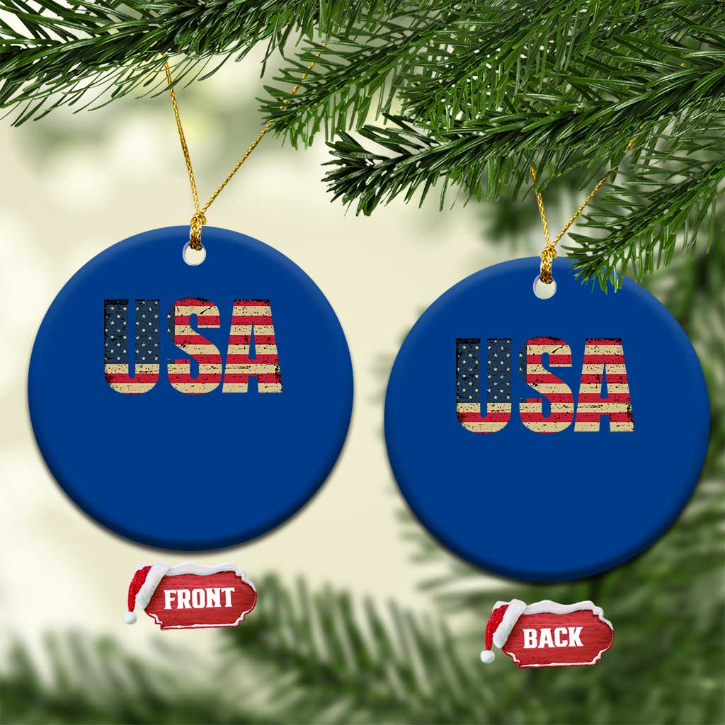 USA American Flag Ceramic Ornament Retro Vintage Patriotic TS02 1pc Blue Print Your Wear