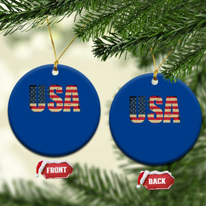 USA American Flag Ceramic Ornament Retro Vintage Patriotic TS02 1pc Blue Print Your Wear