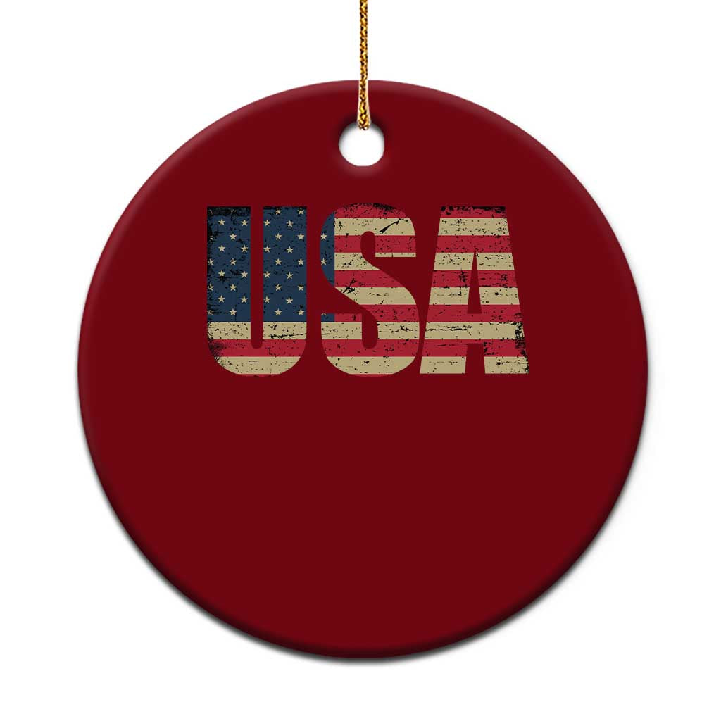 USA American Flag Ceramic Ornament Retro Vintage Patriotic TS02 1pc Red Print Your Wear