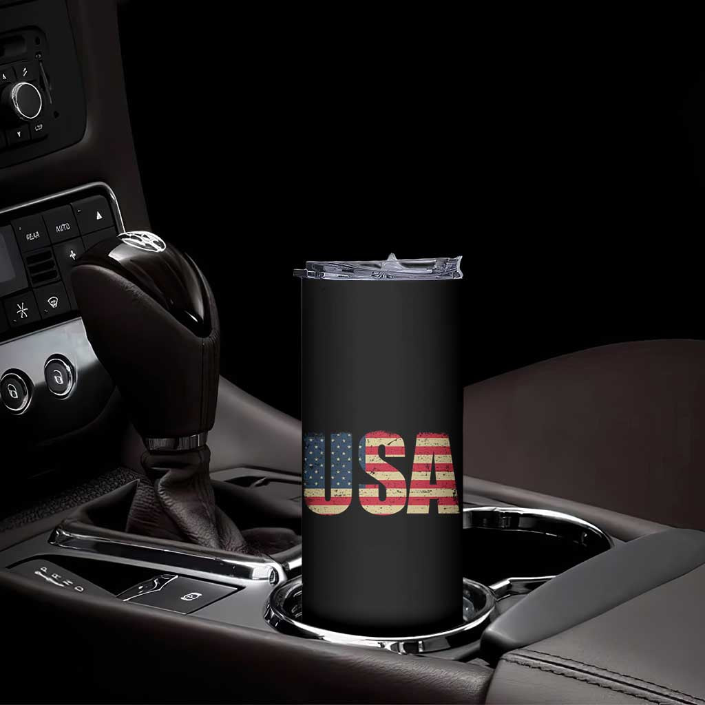 USA American Flag Skinny Tumbler Retro Vintage Patriotic TS02 Print Your Wear