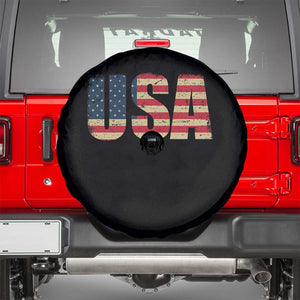 USA American Flag Spare Tire Cover Retro Vintage Patriotic TS02 Black Print Your Wear