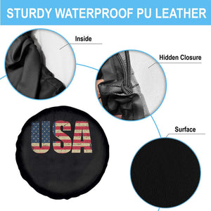 USA American Flag Spare Tire Cover Retro Vintage Patriotic TS02 Print Your Wear