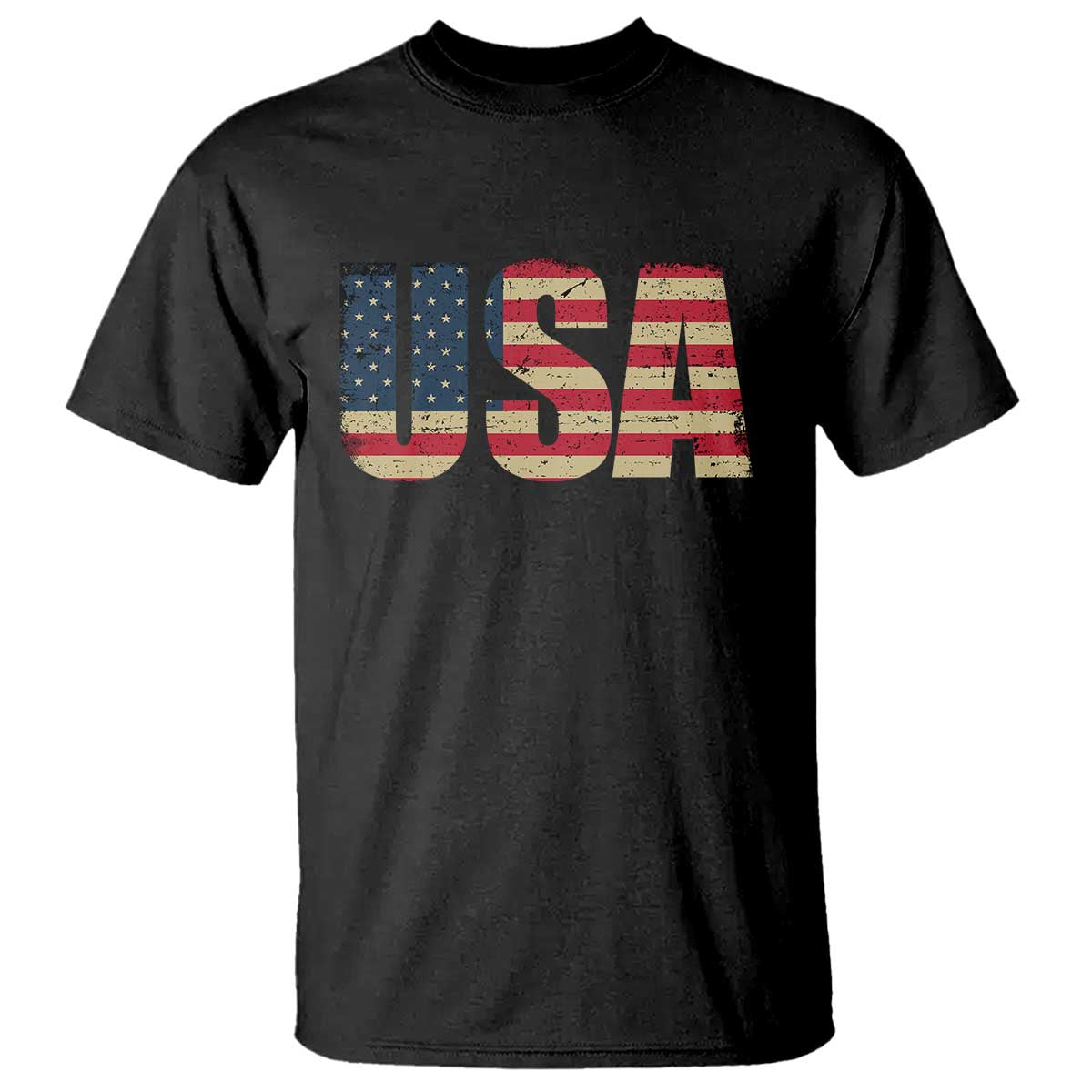 USA American Flag T Shirt Retro Vintage Patriotic TS02 Black Print Your Wear