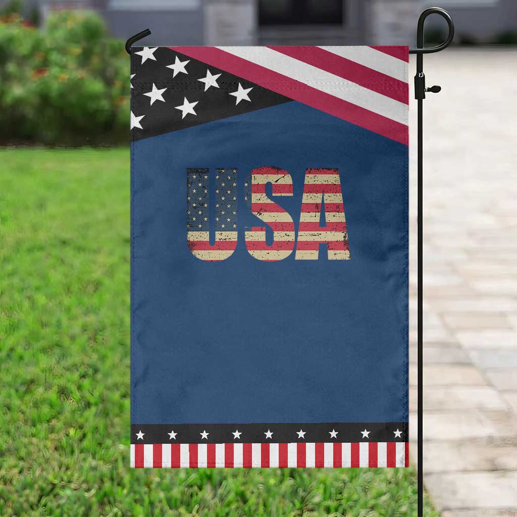 USA American Flag Garden Flag Retro Vintage Patriotic TS02 Classic Blue Black Print Your Wear