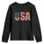 USA American Flag Youth Sweatshirt Retro Vintage Patriotic TS02 Black Print Your Wear