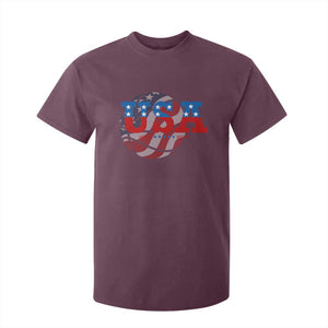 Basketball T Shirt For Kid USA Patriotic American Flag Stars and Stripes Team Sport Fan TS02 Maroon Print Your Wear