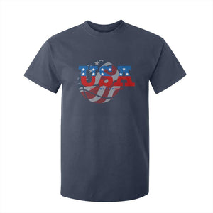 Basketball T Shirt For Kid USA Patriotic American Flag Stars and Stripes Team Sport Fan TS02 Navy Print Your Wear