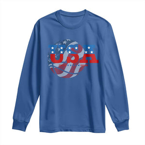 Basketball Long Sleeve Shirt USA Patriotic American Flag Stars and Stripes Team Sport Fan TS02 Royal Blue Print Your Wear