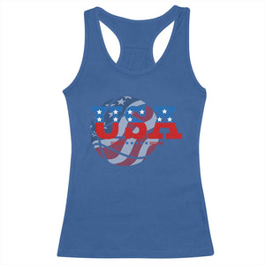 Basketball Racerback Tank Top USA Patriotic American Flag Stars and Stripes Team Sport Fan TS02 Royal Blue Print Your Wear