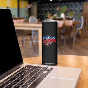 Basketball Skinny Tumbler USA Patriotic American Flag Stars and Stripes Team Sport Fan TS02 Print Your Wear