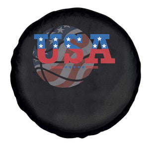 Basketball Spare Tire Cover USA Patriotic American Flag Stars and Stripes Team Sport Fan TS02 Print Your Wear