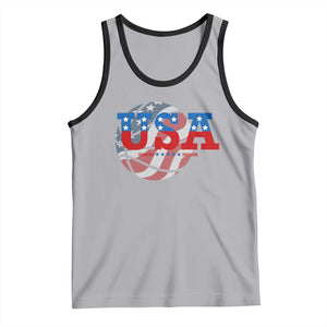 Basketball Tank Top USA Patriotic American Flag Stars and Stripes Team Sport Fan TS02 Athletic Heather Black Print Your Wear