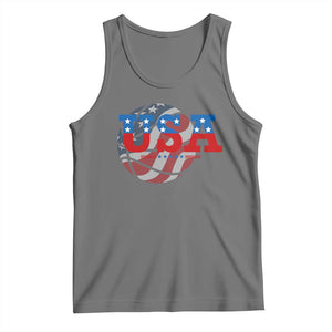 Basketball Tank Top USA Patriotic American Flag Stars and Stripes Team Sport Fan TS02 Black Heather Print Your Wear