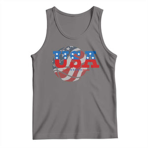 Basketball Tank Top USA Patriotic American Flag Stars and Stripes Team Sport Fan TS02 Deep Heather Print Your Wear