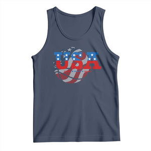 Basketball Tank Top USA Patriotic American Flag Stars and Stripes Team Sport Fan TS02 Navy Print Your Wear