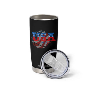 Basketball Tumbler Cup USA Patriotic American Flag Stars and Stripes Team Sport Fan TS02 Print Your Wear