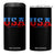 USA Patriotic 4 in 1 Can Cooler Tumbler Red White Blue Stars TS02 One Size: 16 oz Black Print Your Wear