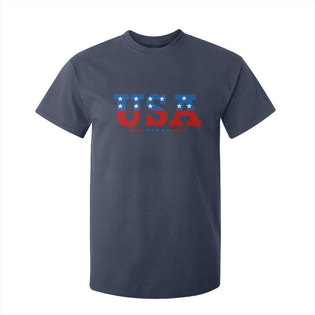USA Patriotic T Shirt For Kid Red White Blue Stars TS02 Navy Print Your Wear