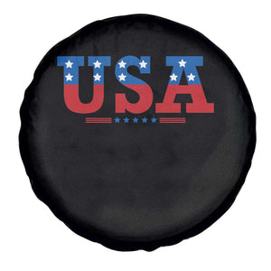USA Patriotic Spare Tire Cover Red White Blue Stars TS02 Print Your Wear