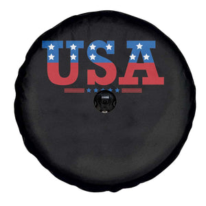USA Patriotic Spare Tire Cover Red White Blue Stars TS02 Print Your Wear