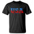 USA Patriotic T Shirt Red White Blue Stars TS02 Black Print Your Wear