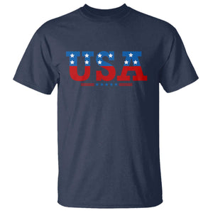 USA Patriotic T Shirt Red White Blue Stars TS02 Navy Print Your Wear