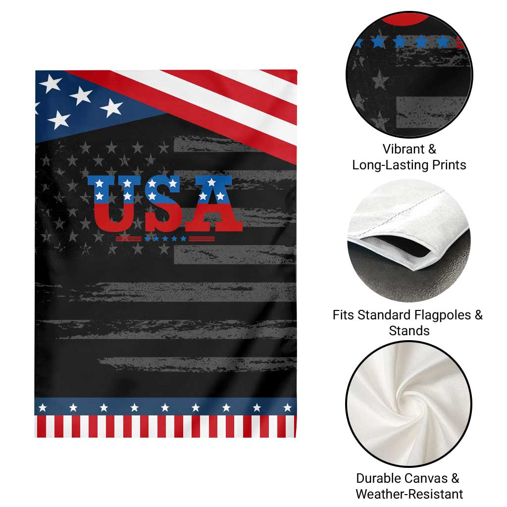 USA Patriotic Garden Flag Red White Blue Stars TS02 Print Your Wear