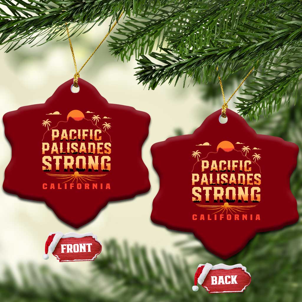 Pacific Palisades Strong Ceramic Ornament Support California LA Relief TS02 Print Your Wear
