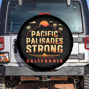 Pacific Palisades Strong Spare Tire Cover Support California LA Relief TS02 No hole Black Print Your Wear