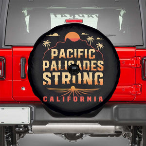 Pacific Palisades Strong Spare Tire Cover Support California LA Relief TS02 Black Print Your Wear
