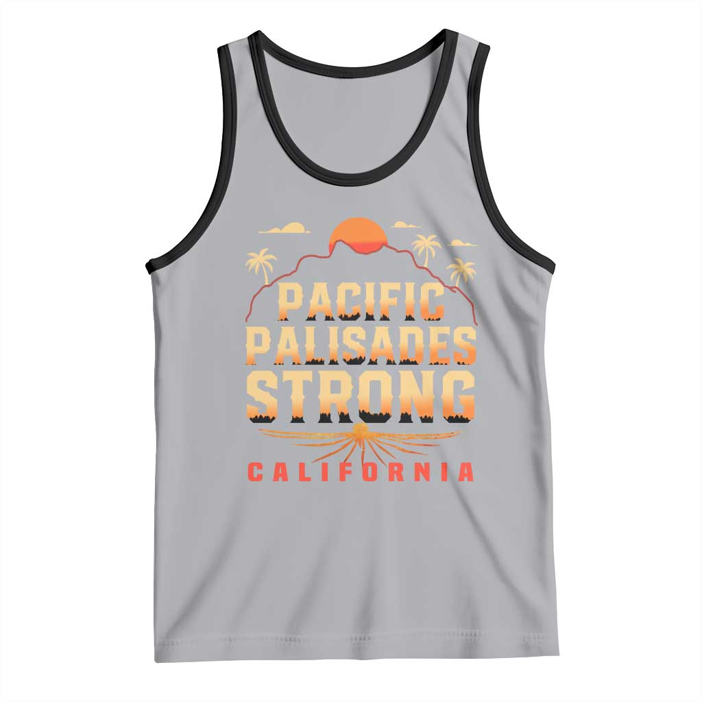 Pacific Palisades Strong Tank Top Support California LA Relief TS02 Athletic Heather Black Print Your Wear