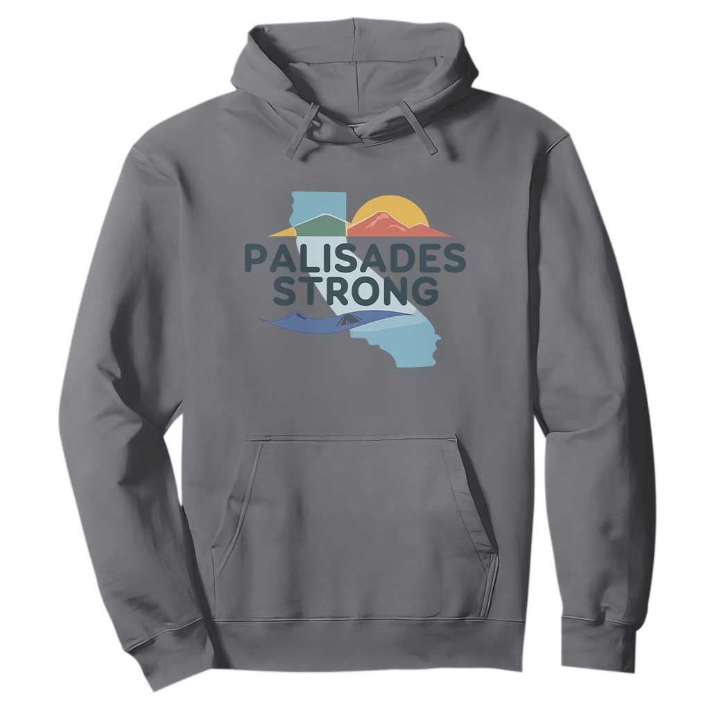 Palisades Strong Hoodie Support California LA Relief TS02 Charcoal Print Your Wear