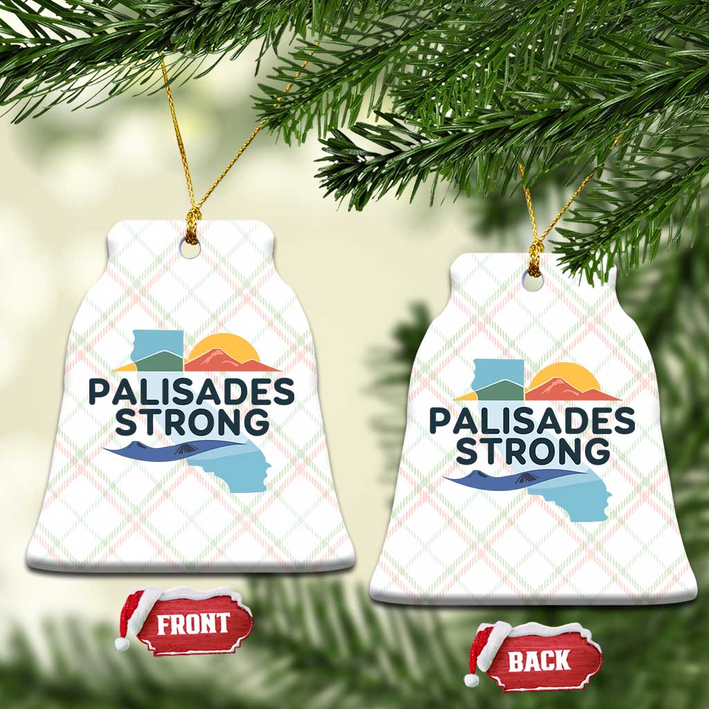 Palisades Strong Ceramic Ornament Support California LA Relief TS02 Print Your Wear