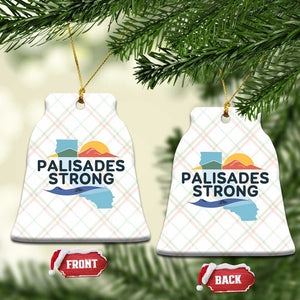 Palisades Strong Ceramic Ornament Support California LA Relief TS02 Print Your Wear
