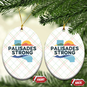 Palisades Strong Ceramic Ornament Support California LA Relief TS02 Print Your Wear