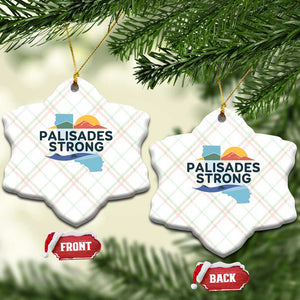Palisades Strong Ceramic Ornament Support California LA Relief TS02 Print Your Wear