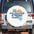 Palisades Strong Spare Tire Cover Support California LA Relief TS02 No hole White Print Your Wear
