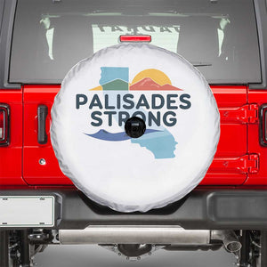 Palisades Strong Spare Tire Cover Support California LA Relief TS02 White Print Your Wear
