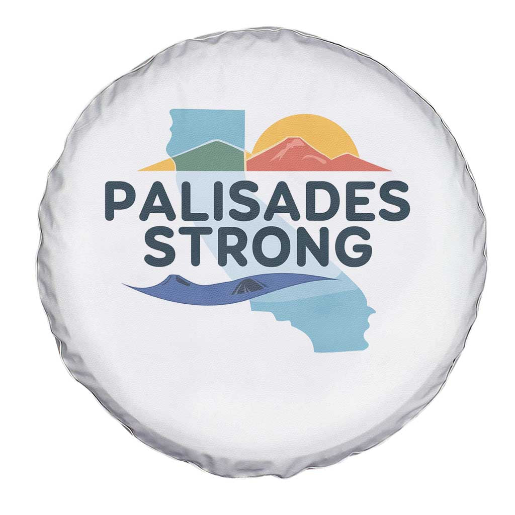 Palisades Strong Spare Tire Cover Support California LA Relief TS02 Print Your Wear