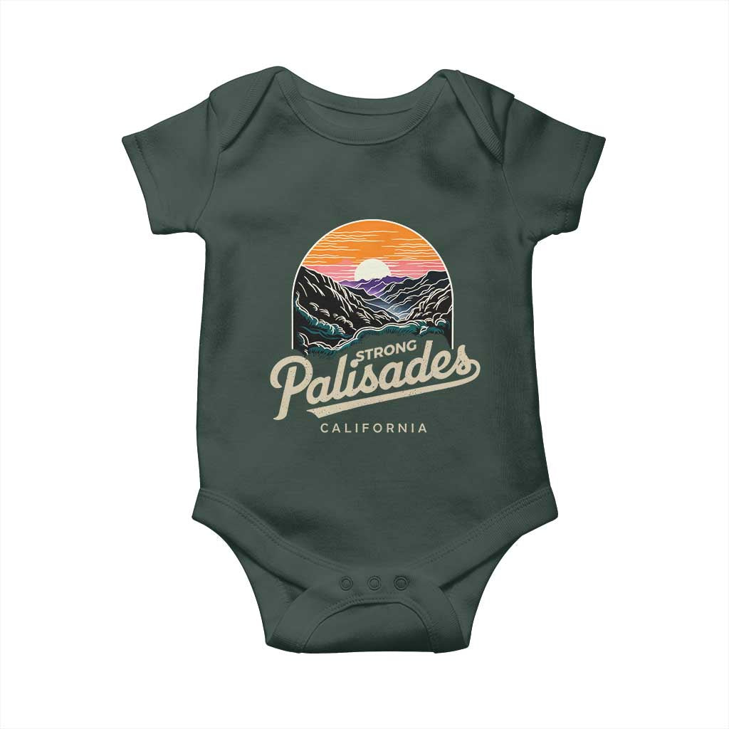 Palisades Strong Baby Onesie Support California LA Relief Vintage TS02 Print Your Wear