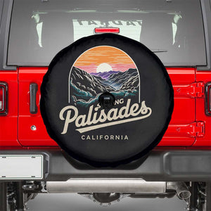 Palisades Strong Spare Tire Cover Support California LA Relief Vintage TS02 Black Print Your Wear